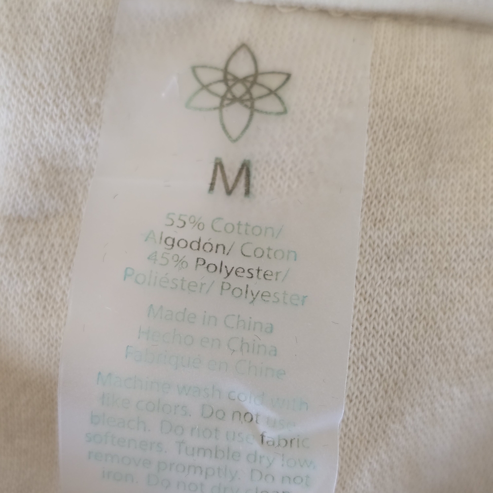 Harmony & Balance Cream Oversized Hoodie M Minimalist Athleisure Lounge Pullover - Picture 2 of 11